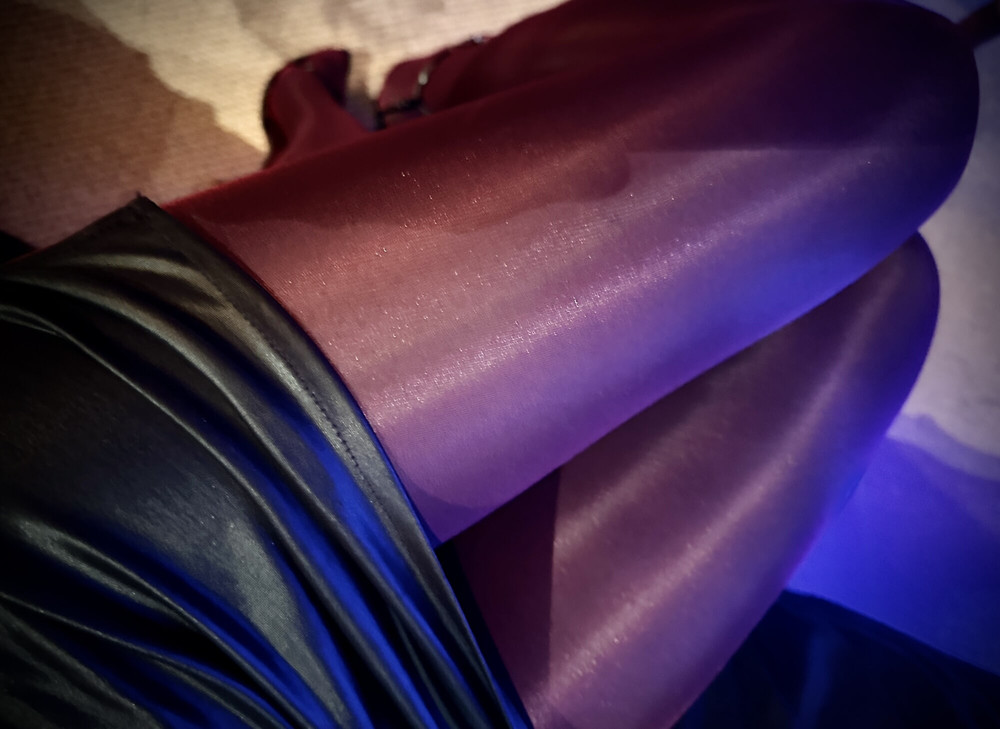 My new shiny & glossy pantyhose looks so hot ! #15