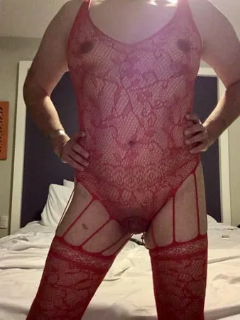 red bodystocking         