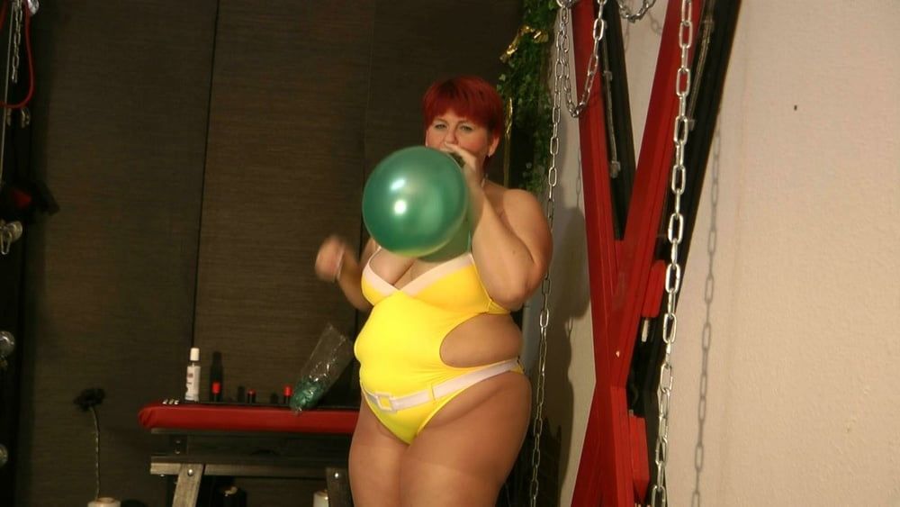 Balloon fun in a bathing suit #22