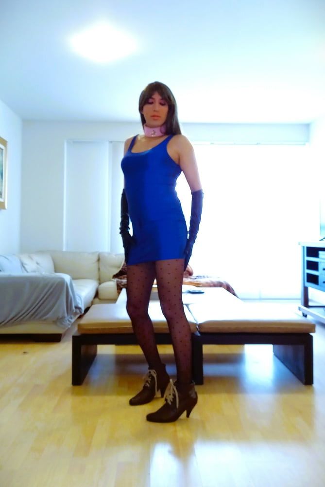 Tammycross in blue dress #13