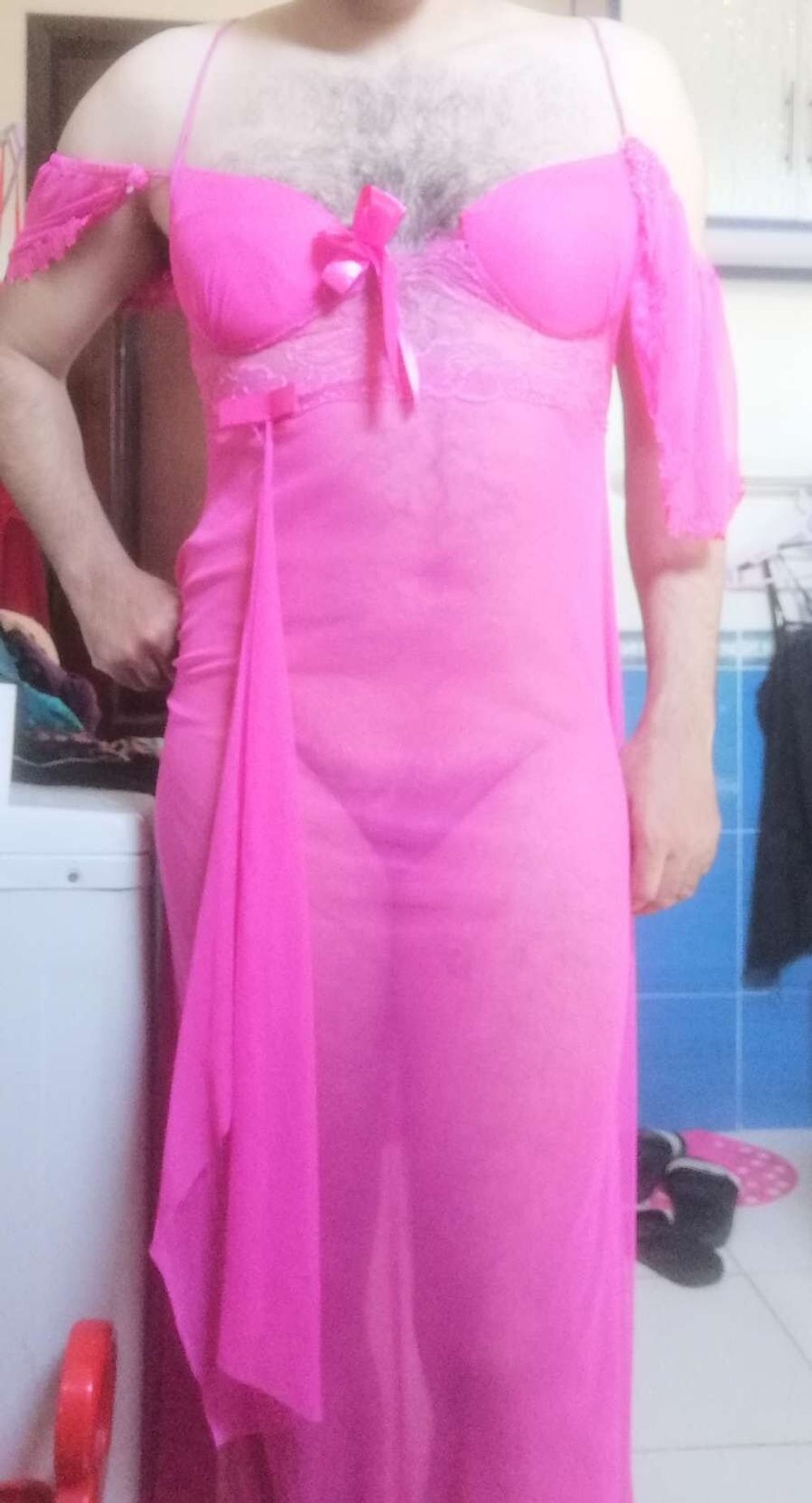 crossdressing with dick erected #5