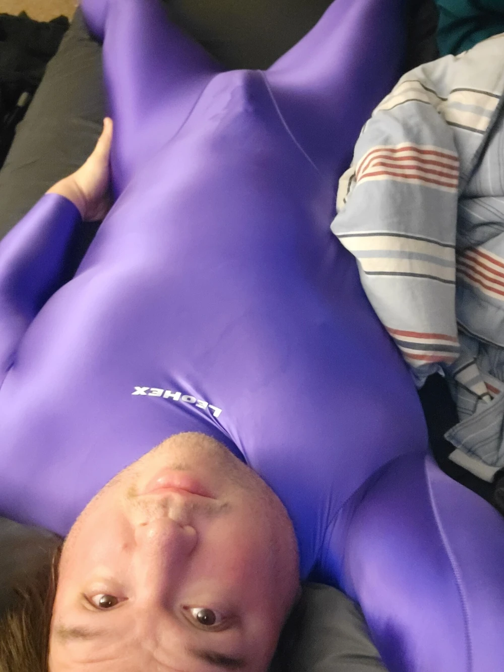 Spandexguy01234 bulging in my bodysuits  #5