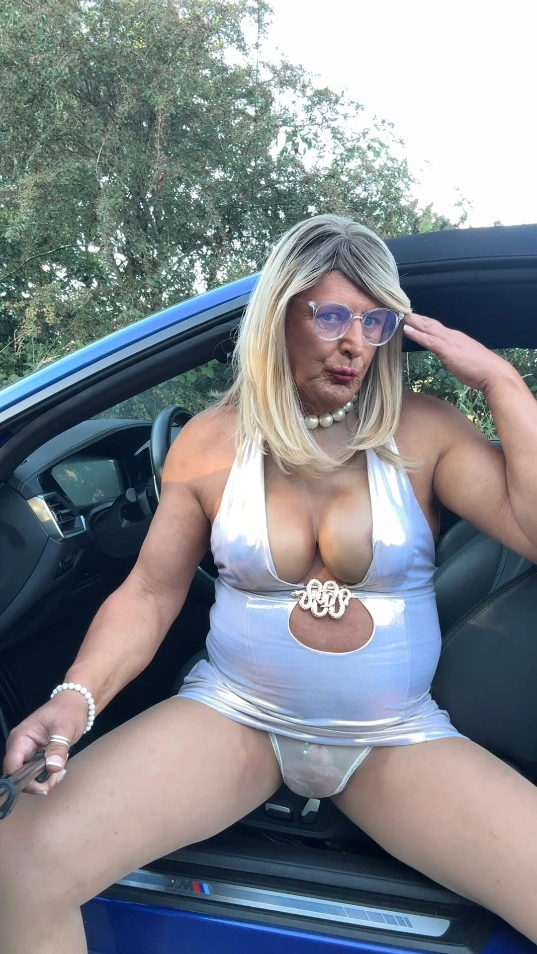 Sexy Crossdresser kellycd2022 in shiny dress pantyhose  #38