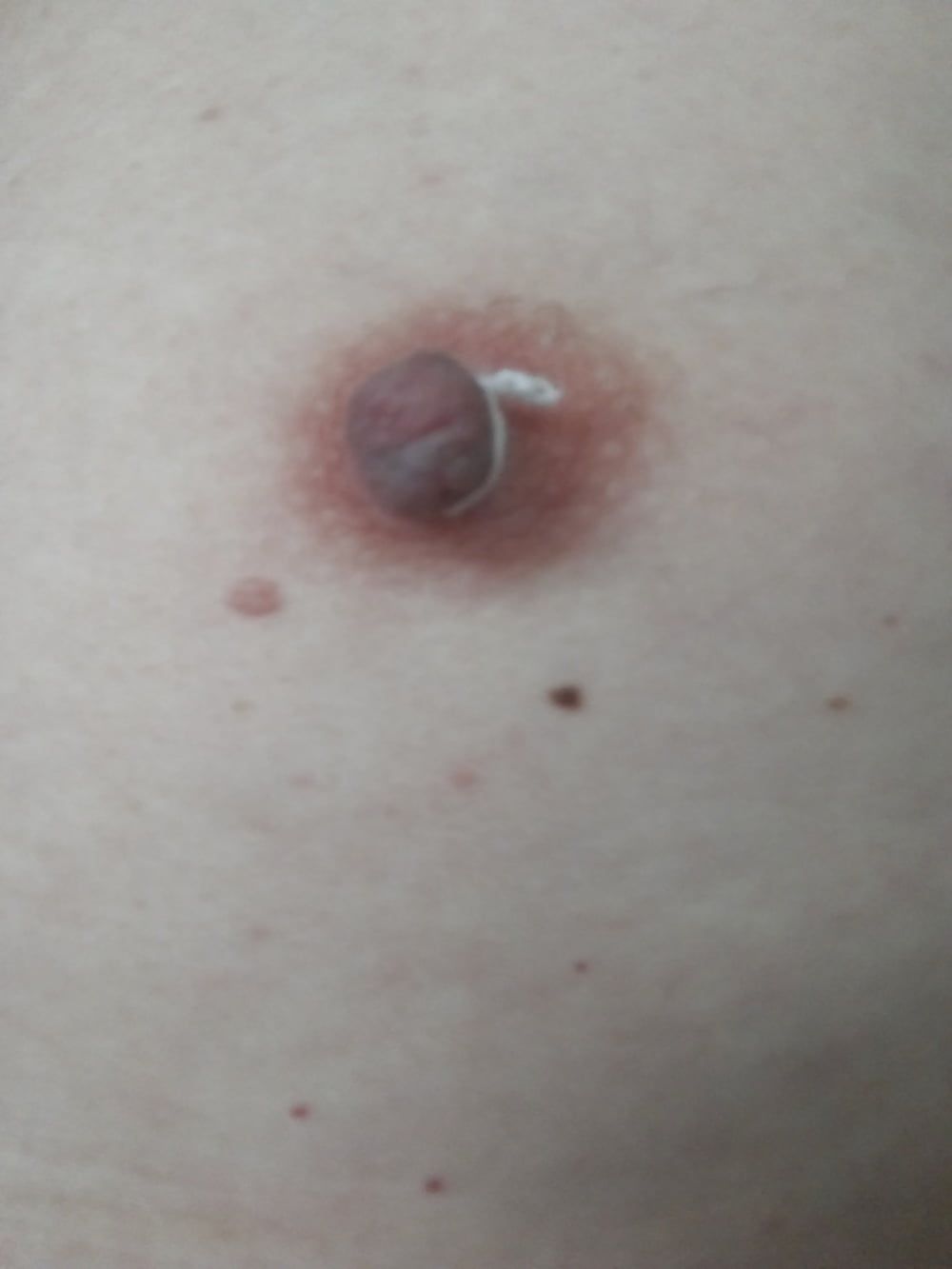 some more needles in my nipples #9