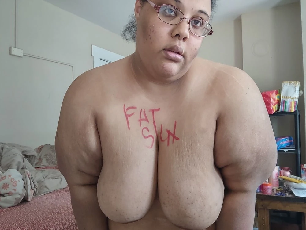 Humiliated SSBBW Slut Jessica Jones colors in huge areolas #15
