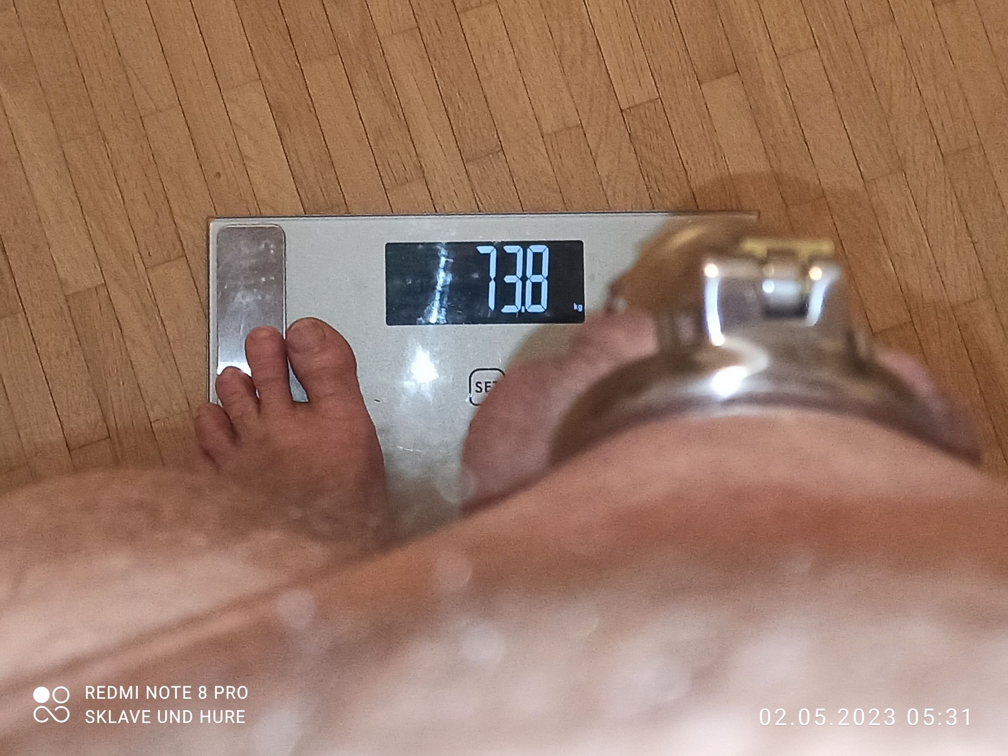 Disobedient slave after weighing, cagecheck 02.05.2023 #19