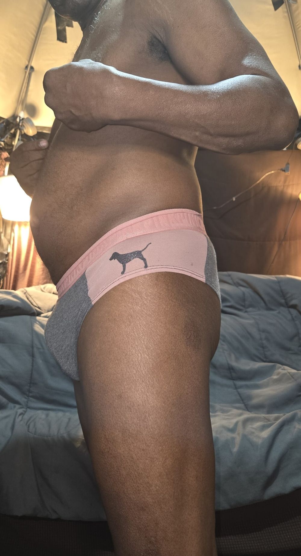 Straight Man Modeling in Panties #6