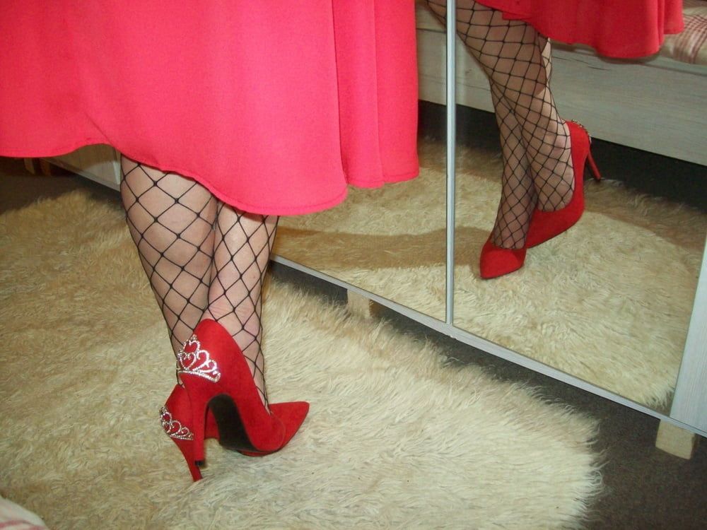 High heels and red dress by Wildcat #2