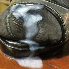 cuming on my wifes foot 