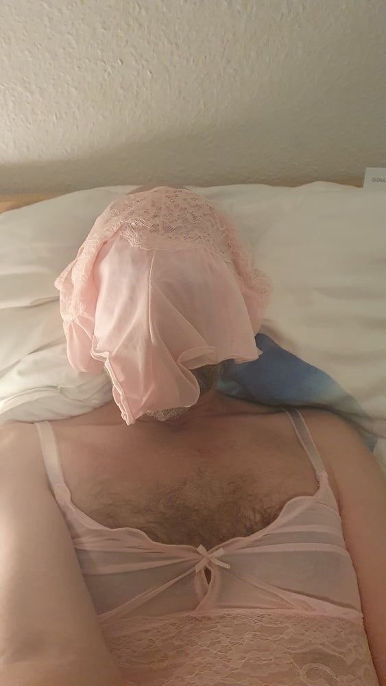 Masturbating in the new pink underwear of my girlfriend  #2