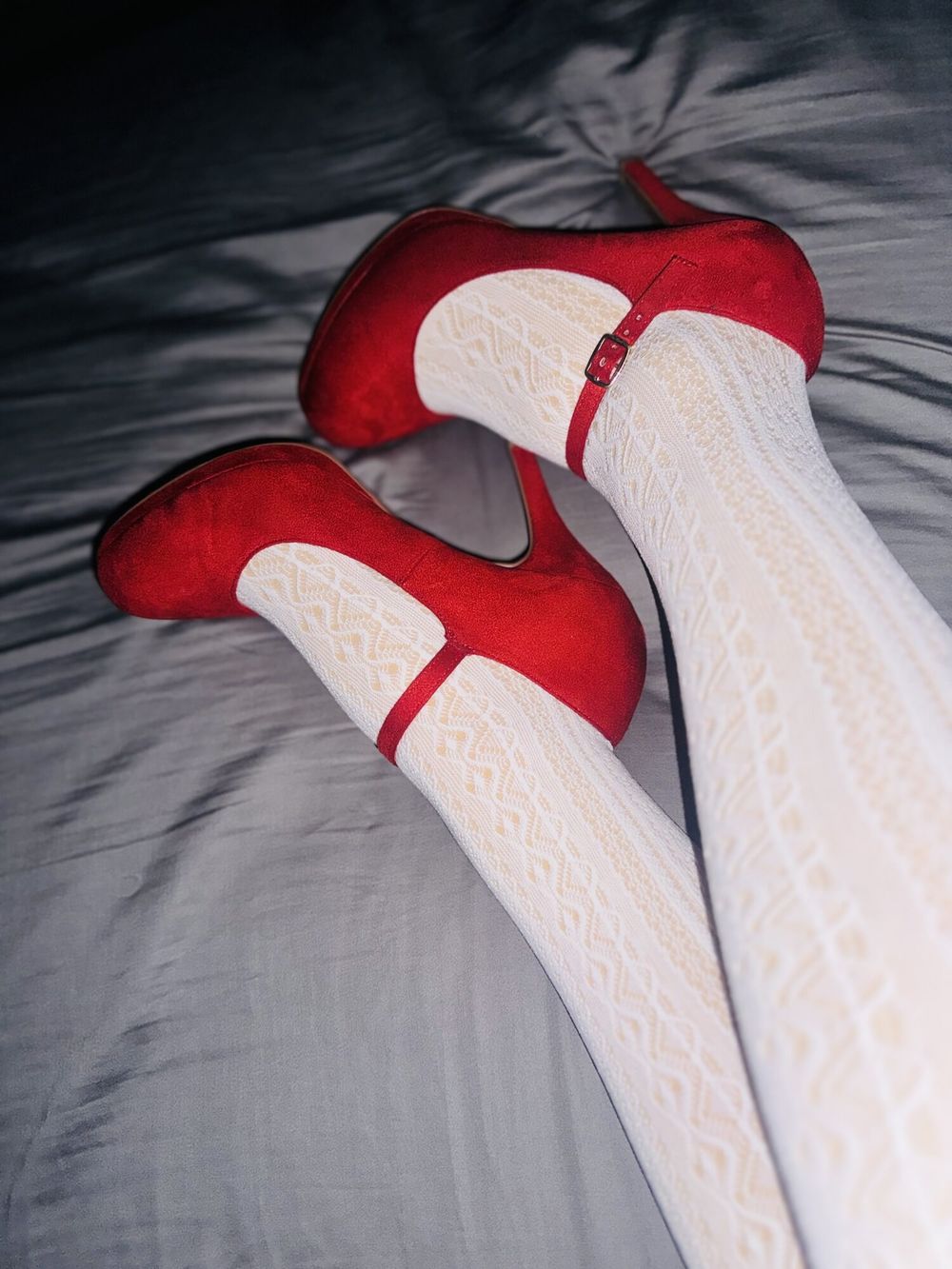 Japanese socks and red high heels. Tied up ending.  #7