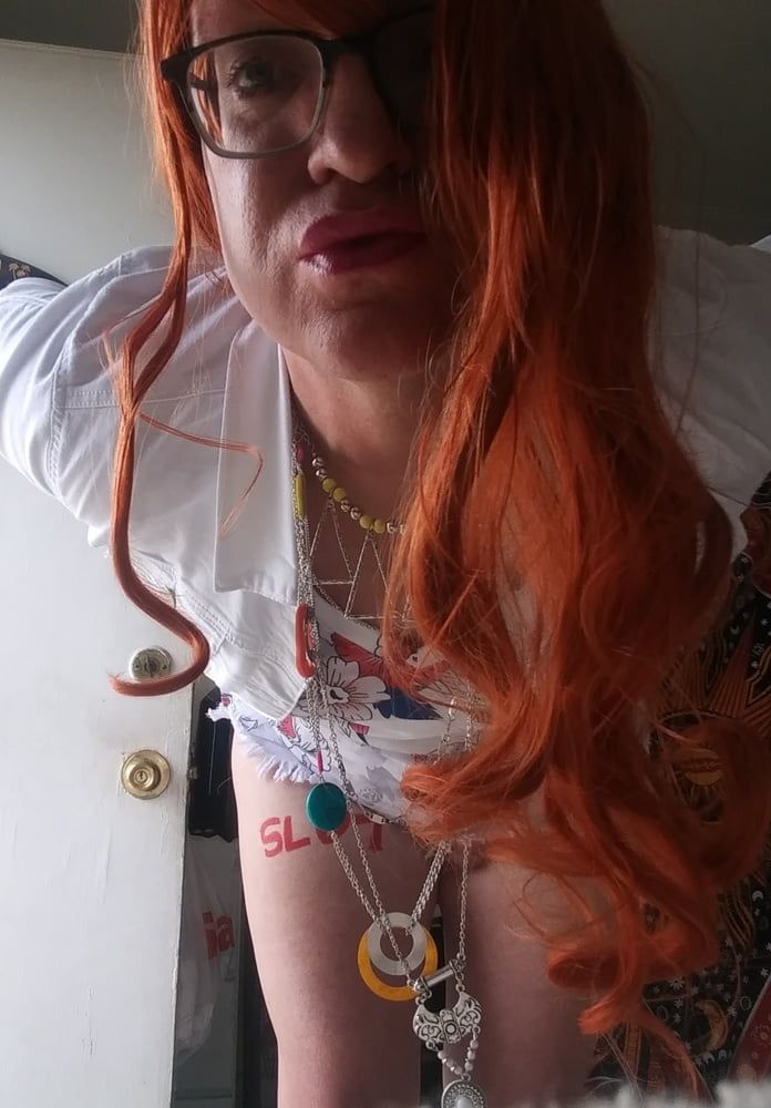 Redhead shemale trans masturbation cum cock  #34