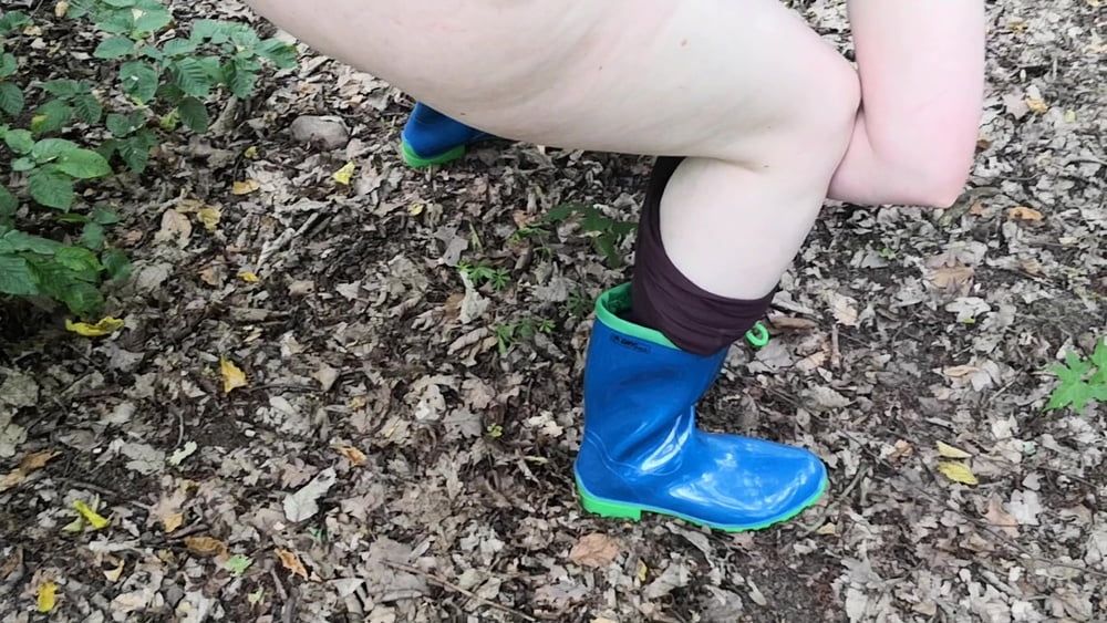Peeing in rubber boots #7