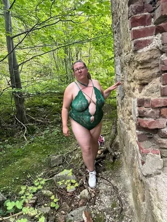 new lingerie tested in the forest         