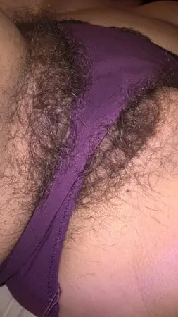 hairy wet wife in purple panties         