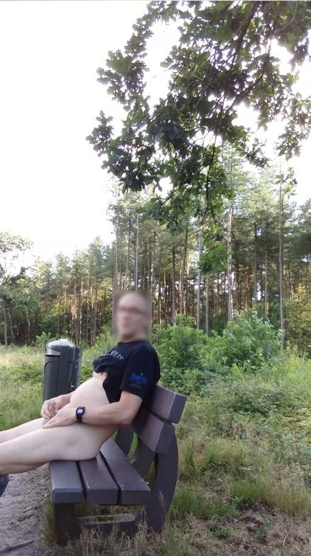 random public outdoor exhibitionist bondage jerking #13