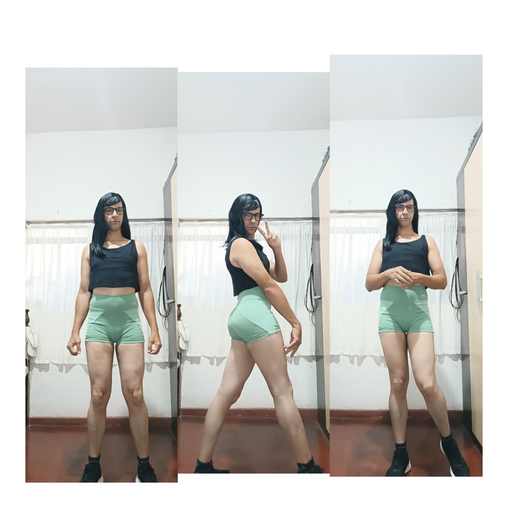 Cute Short Gym Green  #9