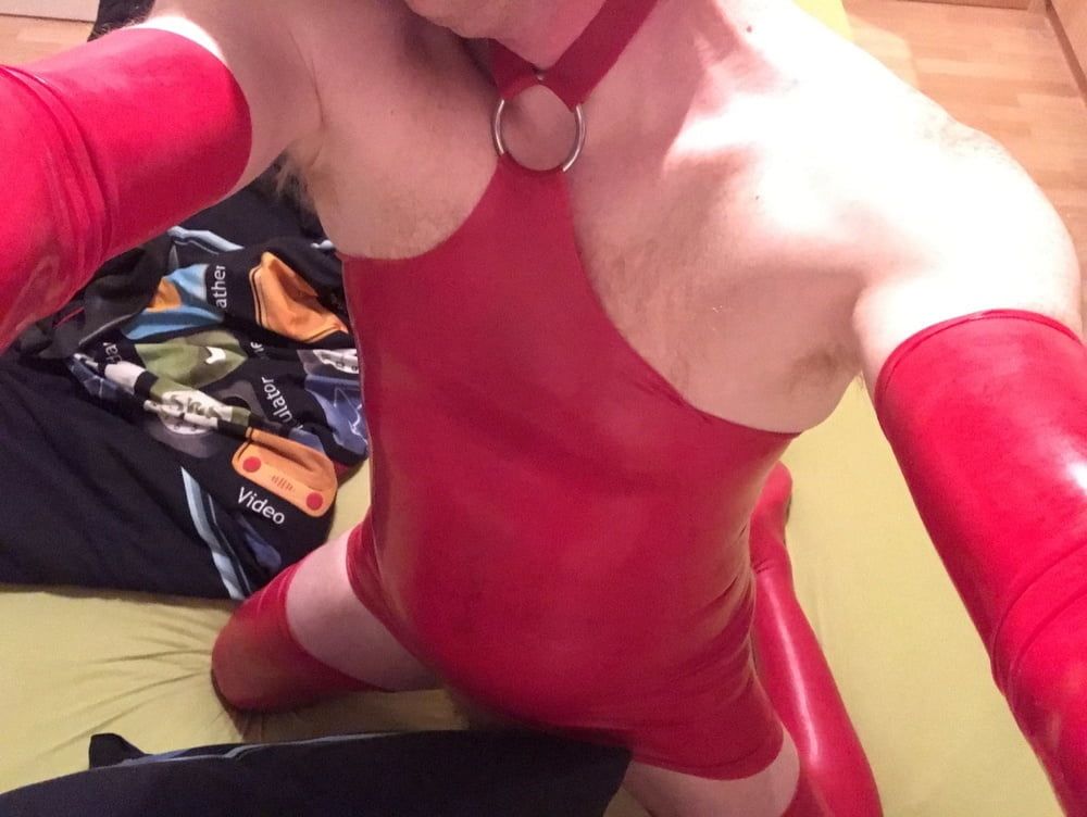 Shemale Red latex #6