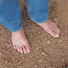 Dirty man feet