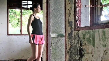 julia v earth in abandoned house         