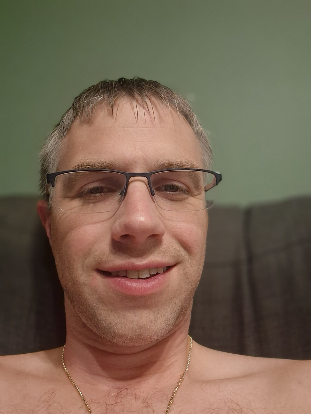 Relaxing on the sofa with cock out #4