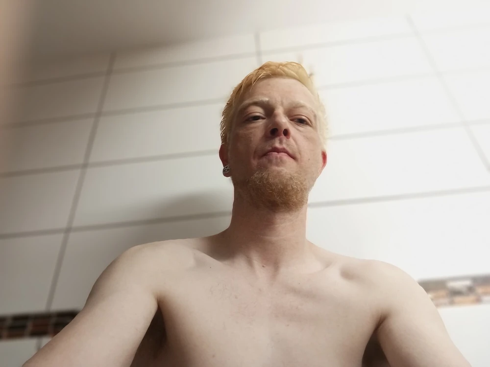 Naked with big and great cock in the bathroom #5