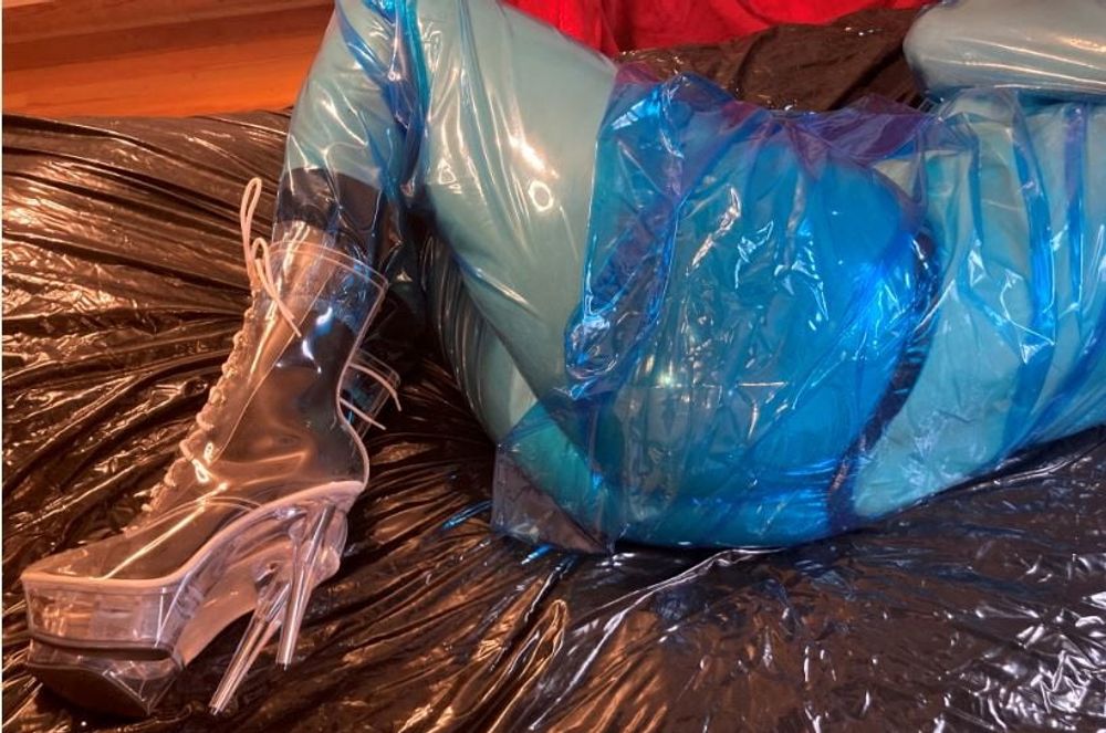 Blue Transparent PVC and Clear PVC Boots 2 #24