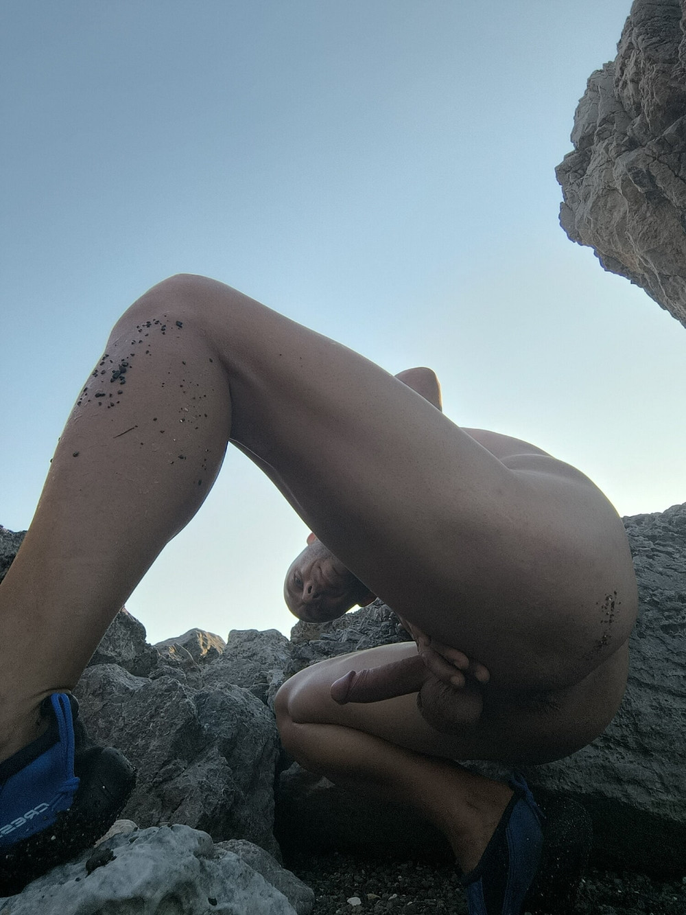Gay slut fuck whore feeling horny at the beach spreading ass #50