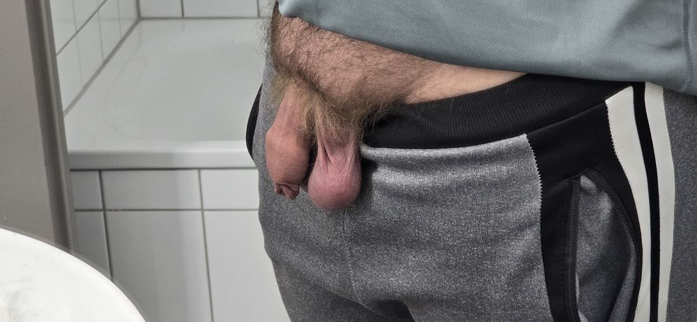 My big uncut cock in the mirror #3