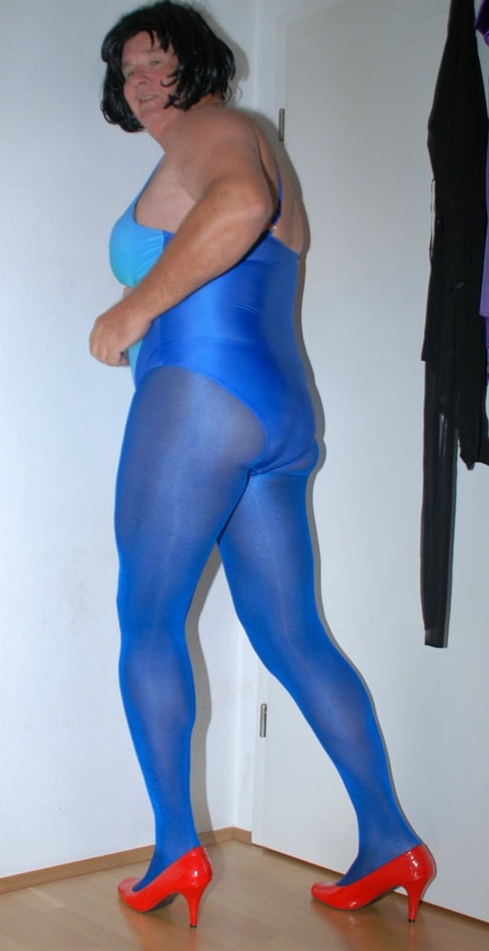 Swimuite blue with Tights blue #11