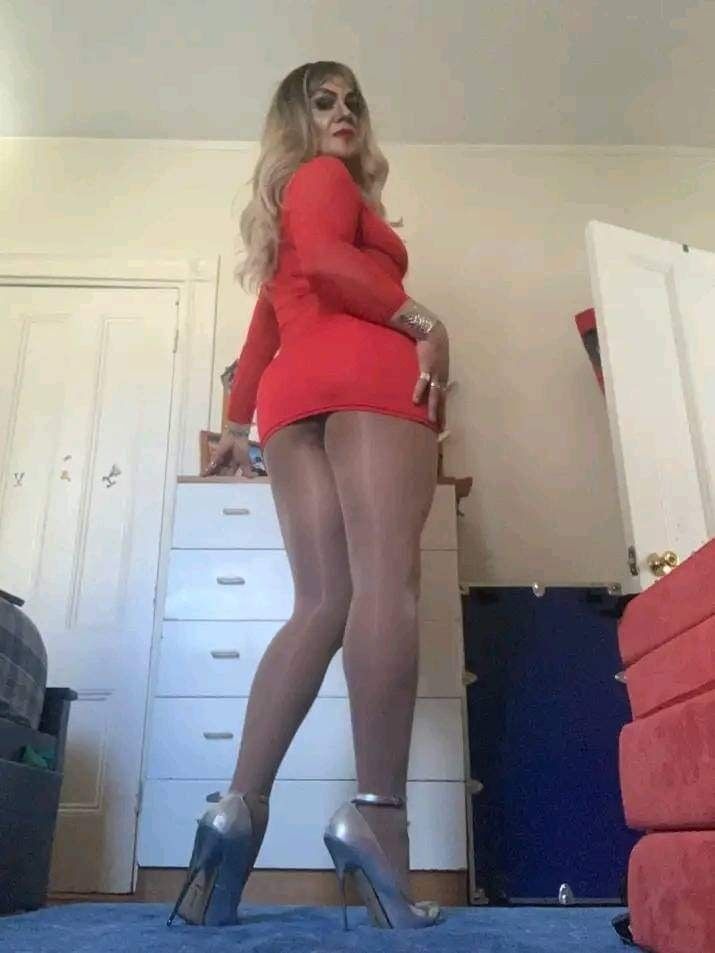 Red sexy Pantyhose dress
