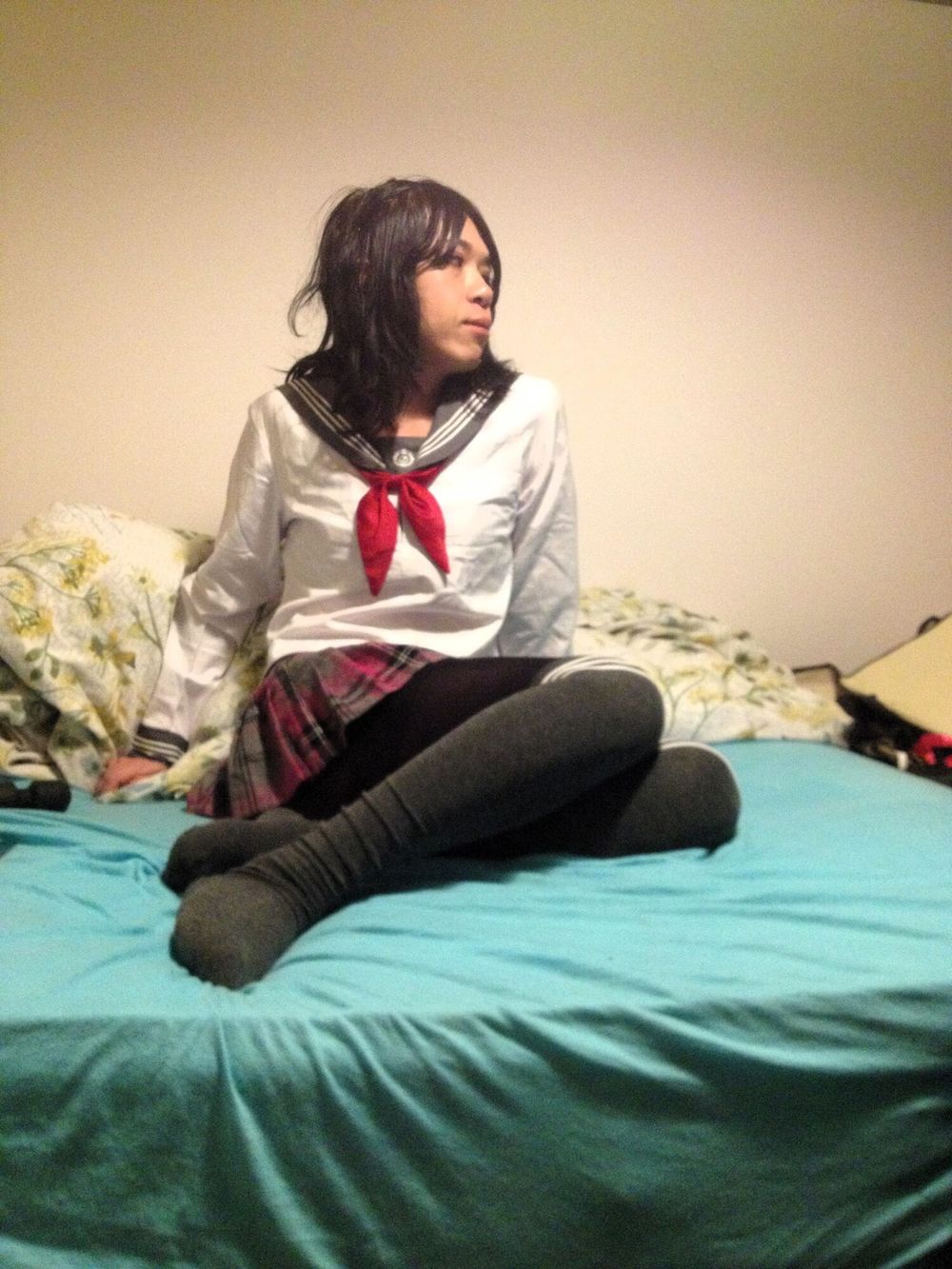 Asian tranny school girl vibe #3