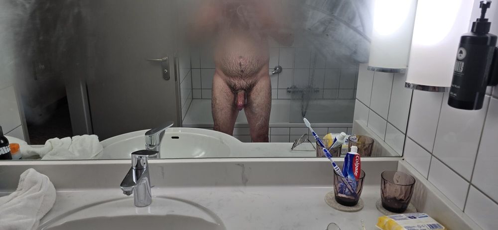 I had to clean my really dirty hairy uncut cock very intense #8