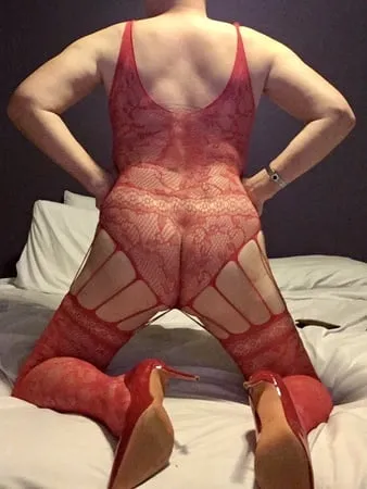 red bodystocking         