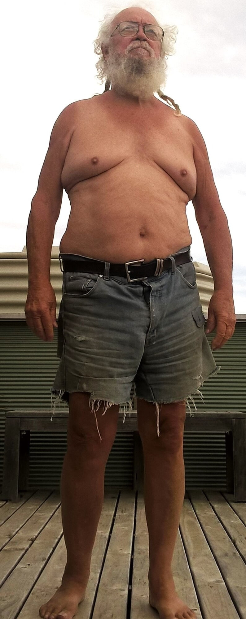 Grandpa forced to strip in public #4