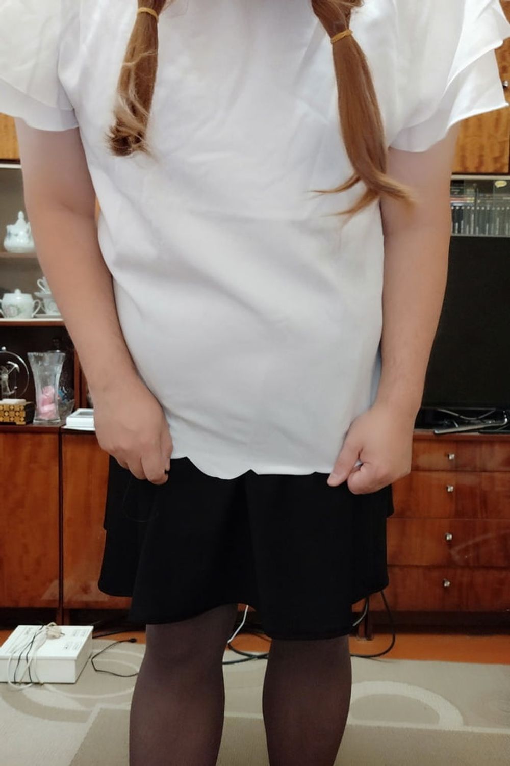 black skirt&amp;white blouse p.3 #8