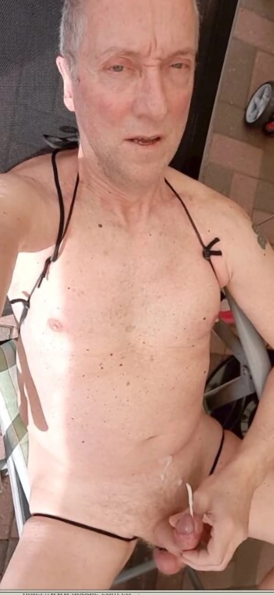 EXHIBITIONIST BIG DICK GRANDPA CLOSE UP CUMSHOT #52