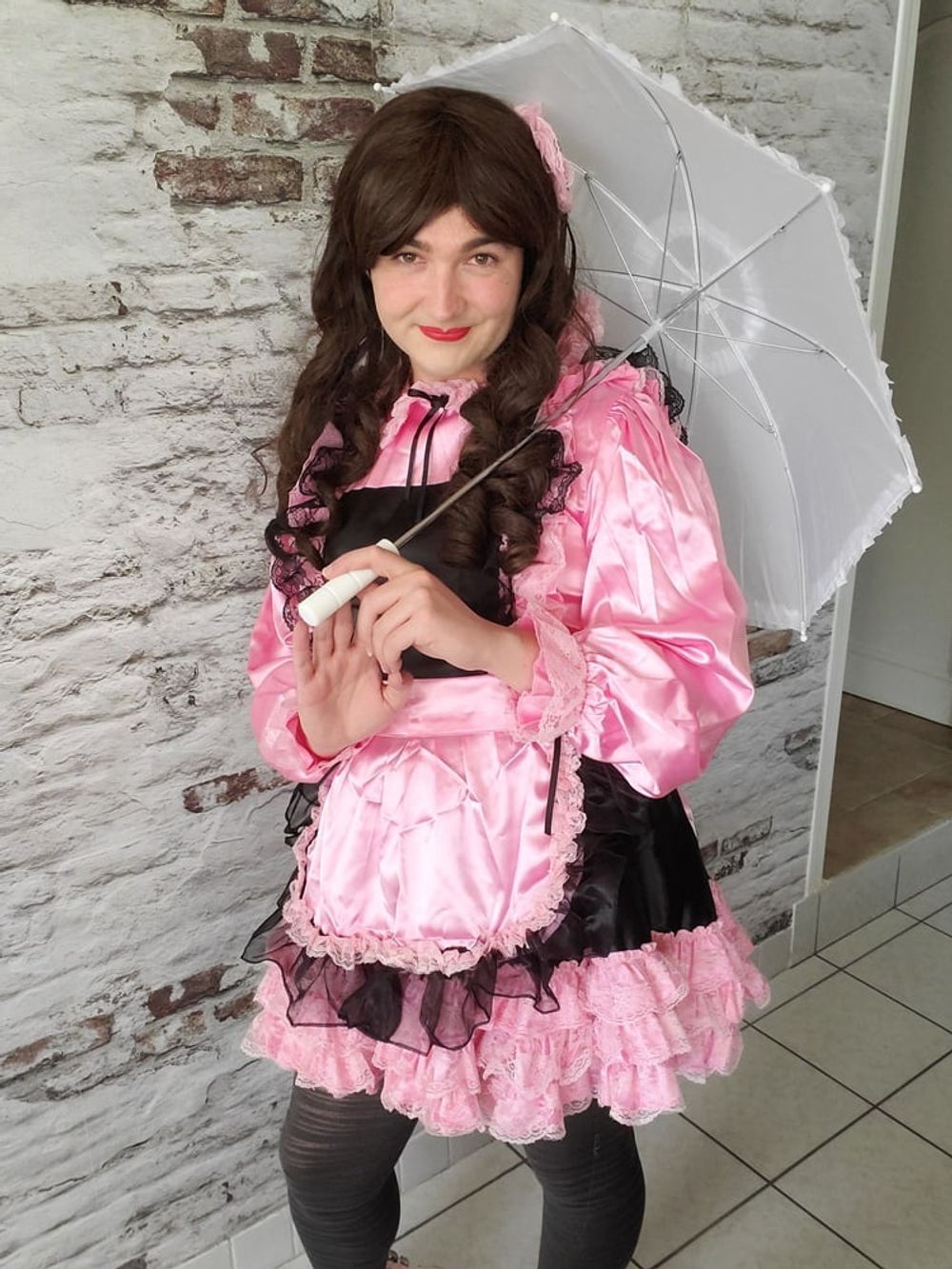 Sissy Pink &amp; Black Dress  #7