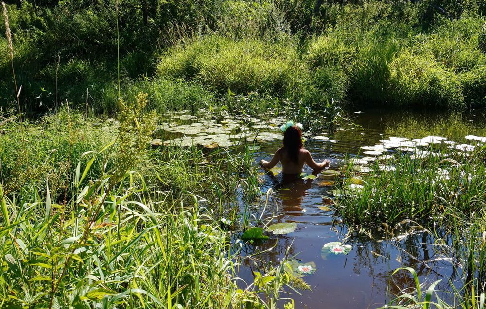 in a weedy pond #22