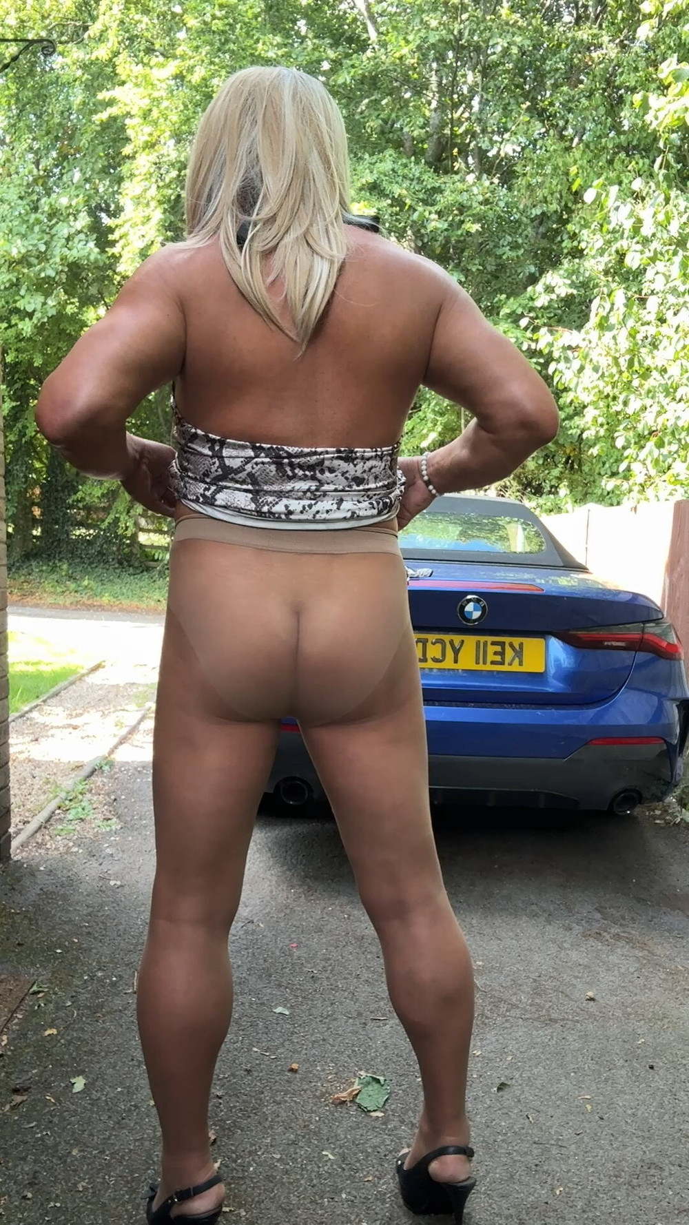 Sexy Crossdresser kellycd2022 in white animal print  #57