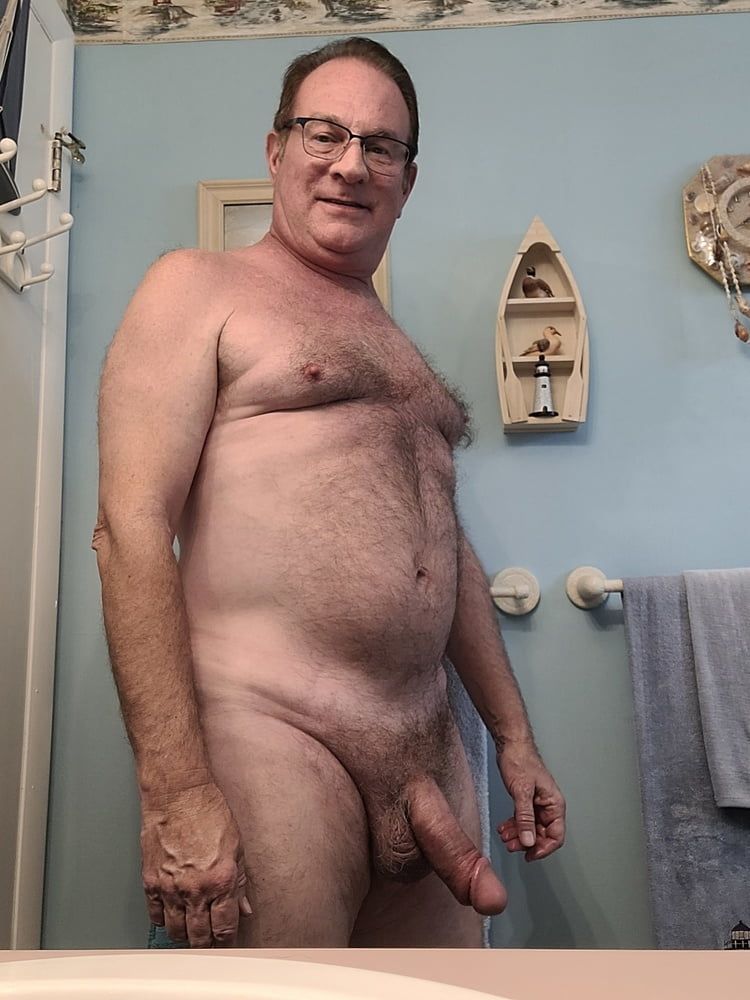 Daddy showing off my soft cock #5