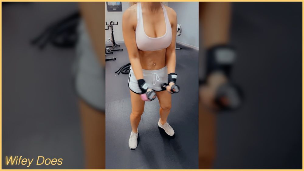 Wifey gets all hot and sexy in the gym #11