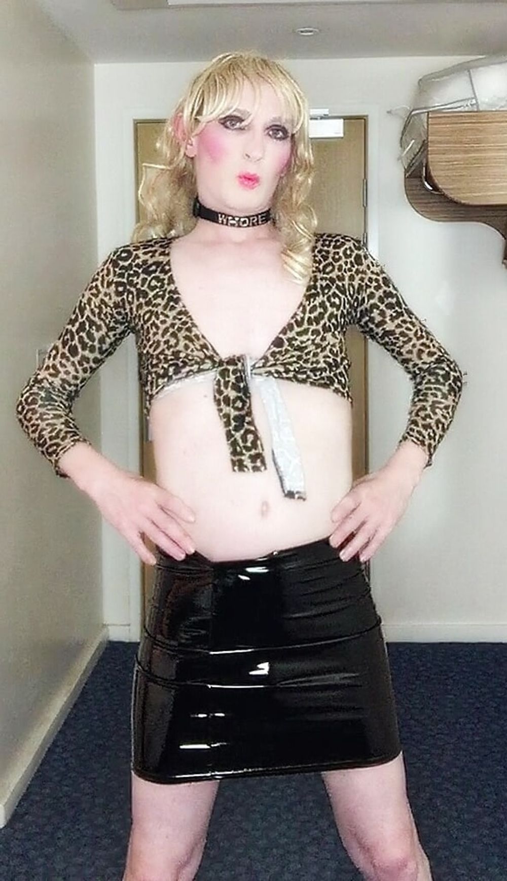 Sissy in leopard print top #16