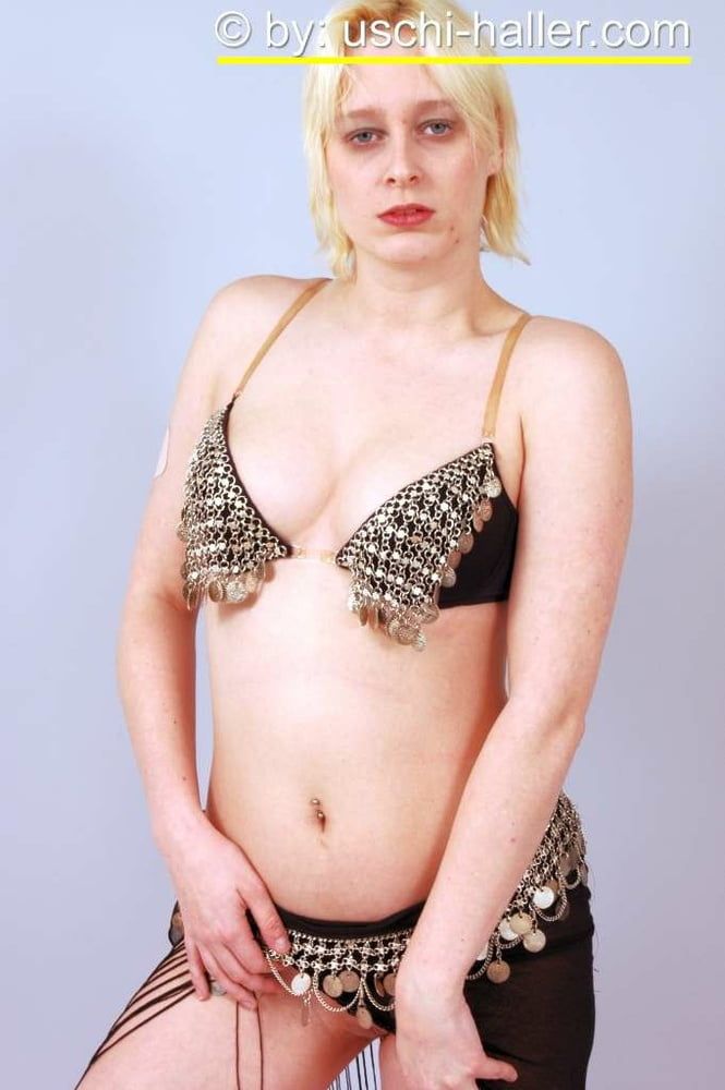 Photo shoot with blonde cum slut Dany Sun as a belly dancer #28