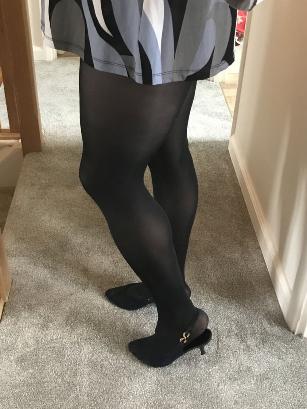 Blue opaque tights #49