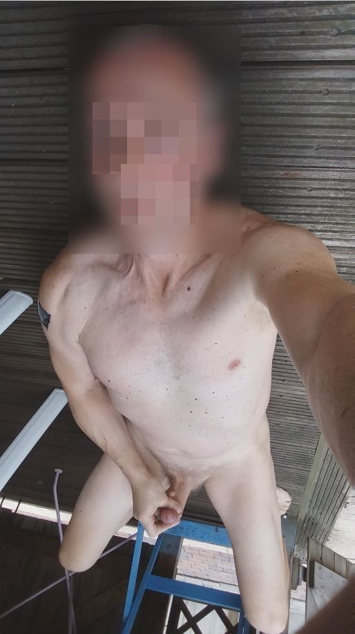 public outdoor exhibitionist twink shooting cum on belly  #43