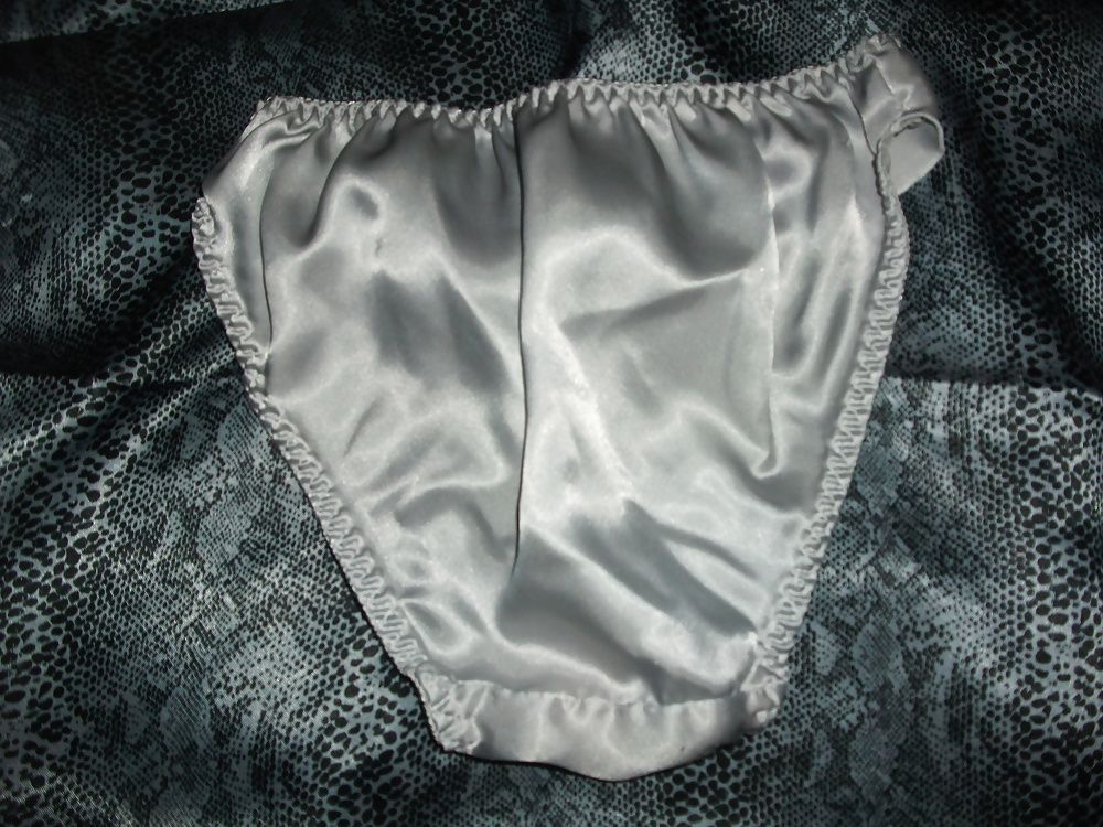 A selection of my wife's silky satin panties #30