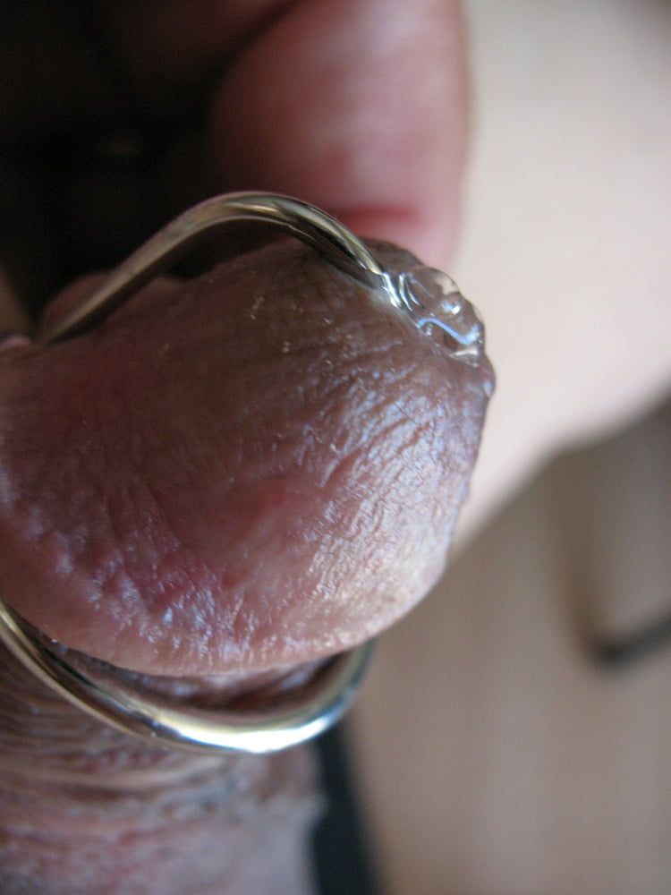 More steel in my cock with glans ring #30
