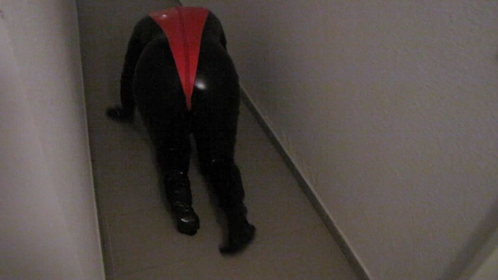 Petplay in latex suit ... #12