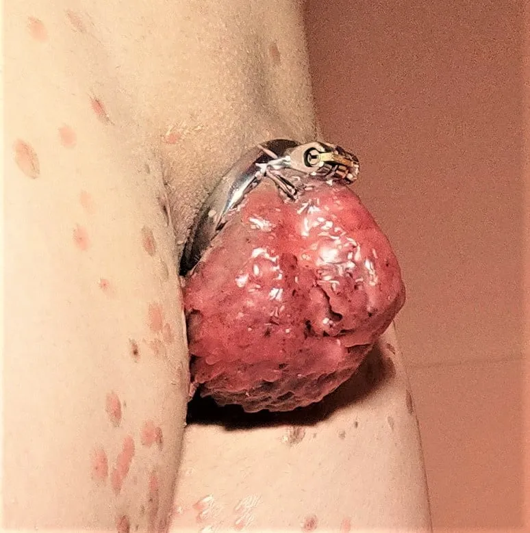 CBT: Destroying A Caged Sissy Clit With Hot Wax